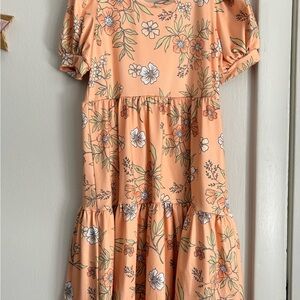 DOTDOT Smile Floral Peach Dress